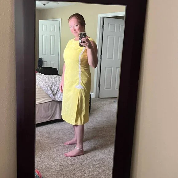 Vintage The Lilly Pulitzer Yellow Dress - Picture 5 of 13